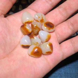 和田玉籽料原石,原皮原色无修
