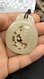 和田玉青玉观音雕坠子!今日几百块特惠