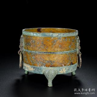 旧藏,高古和田玉 铜镶嵌器皿